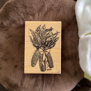 Three Corn Stalks by Lasting Impressions Rubber Stamp